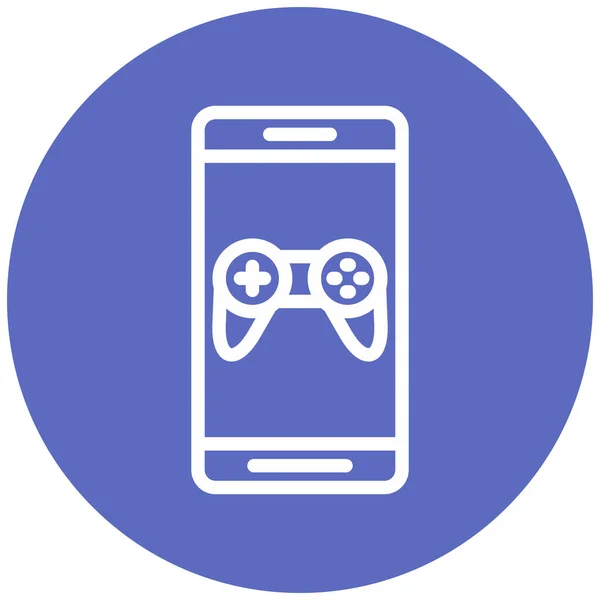 Mobile Gaming Icon Vector Illustration — Stock Vector