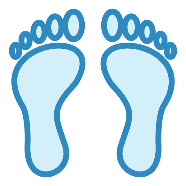 Foot Vector Icon Flat Style Illustration Eps — Stock Vector