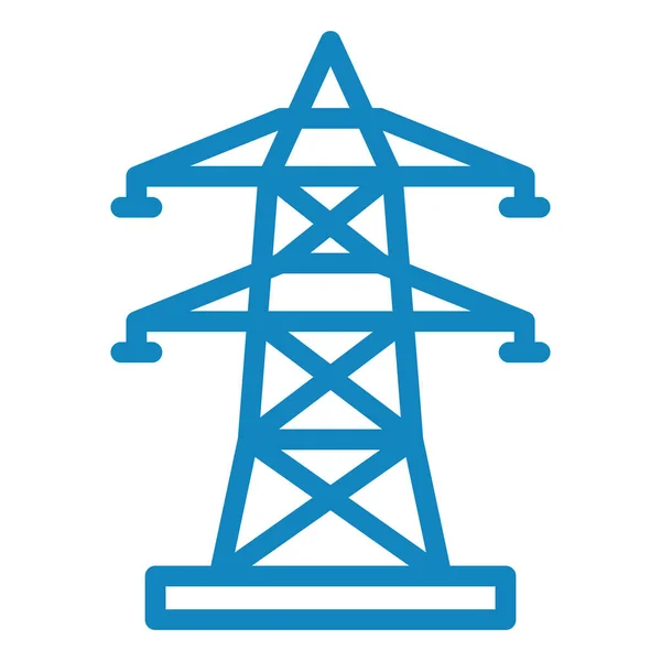 Ikona Wieży Mocy Zarys Ilustracji Ikon Linii Wektorów Energii Dla — Wektor stockowy