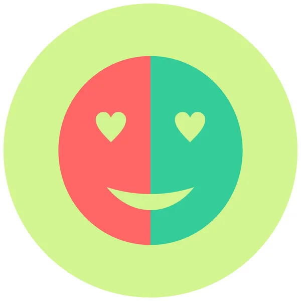 Emoji Amor Ícone Web Ilustração Simples — Vetor de Stock