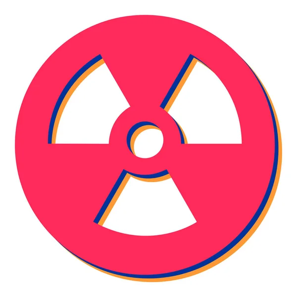 Sugárzás Ikonra Nukleáris Szimbólum Vektoros Illusztráció — Stock Vector