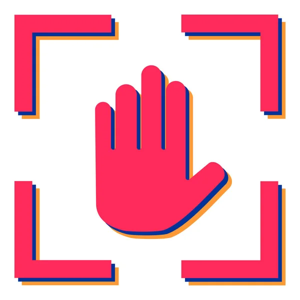 Vector Illustration Hand Icon — Stock Vector