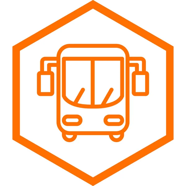 Modern b 'nin vektör illüstrasyonu bus simgesinden yoksun