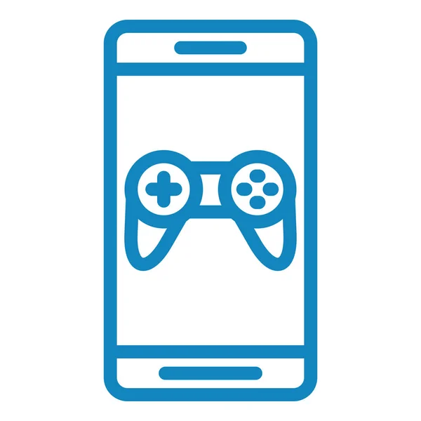Gamepad Sur Icône Appareil Mobile Illustration Vectorielle — Image vectorielle