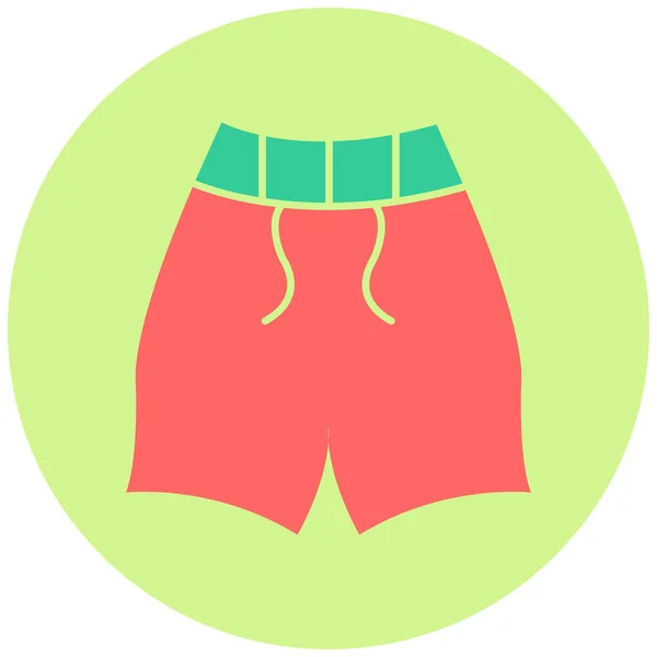 Shorts Web Εικονίδιο Απλή Απεικόνιση — Διανυσματικό Αρχείο