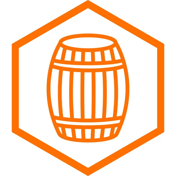 Icono Barril Cerveza Ilustración Vectorial — Vector de stock