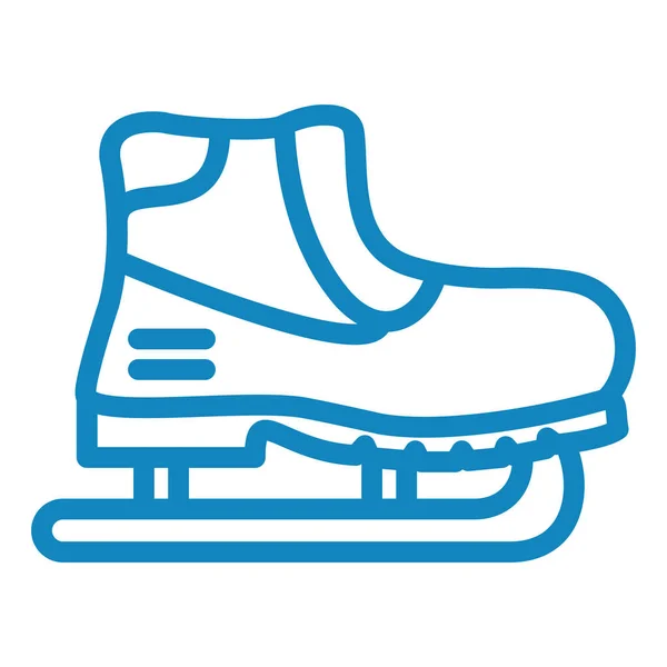 Ice Hockey Boot Icon Vector Sport Shoes Sign Isolated Contour — Stock Vector