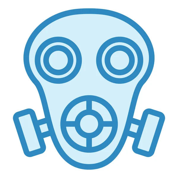 Masque Gaz Icône Vecteur Contour Signe Respirateur Illustration Symbole Contour — Image vectorielle