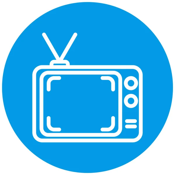 Icono Televisión Ilustración Vectorial — Vector de stock