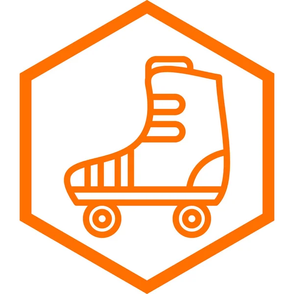 Skate Boot Icon Simple Illustration Skateboard Vector Icons Web — Stock vektor