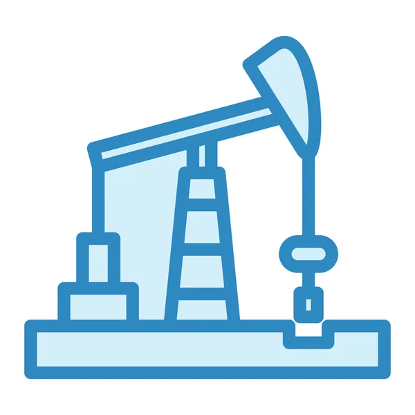 Ikona Pola Naftowego Zarys Ilustracji Ikon Wektora Roślinnego Dla Web — Wektor stockowy