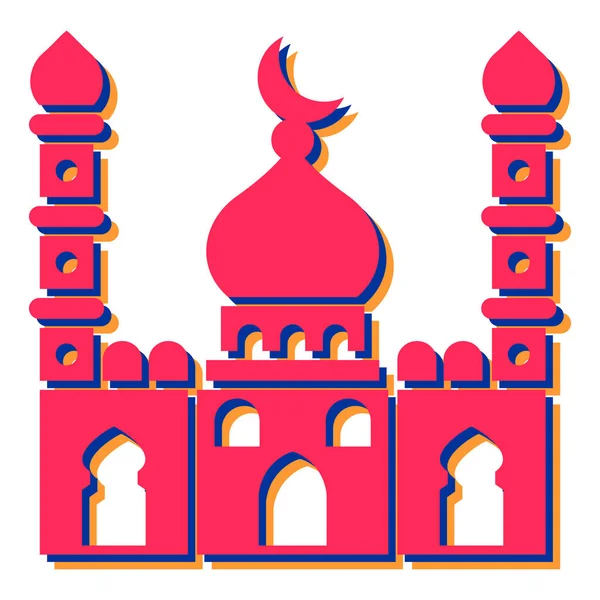 Taj Mahal Islamic India Ramadan China Traditional Arabic Indian Mosque — Image vectorielle