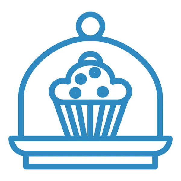 Cupcake Web Symbol Einfache Illustration — Stockvektor