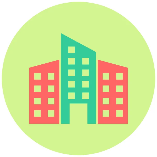 Office Building Web Icon Simple Illustration — Vector de stock