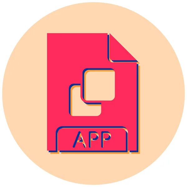 App File Format Icon Vector Illustration — ストックベクタ