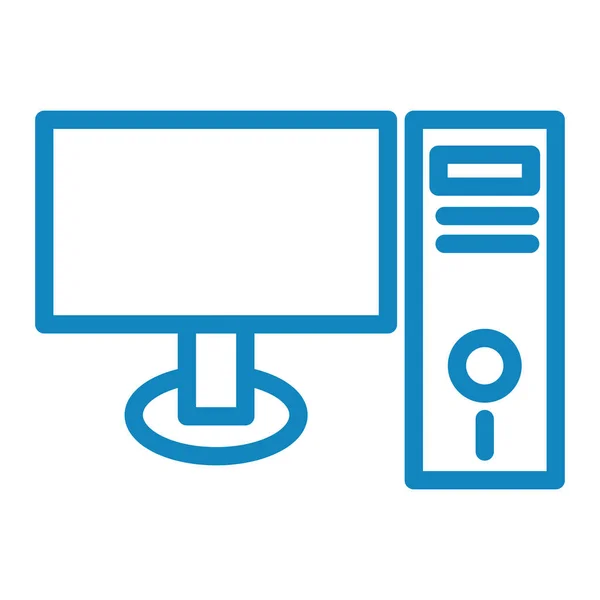 Computer Monitor Pictogram Vector Illustratie — Stockvector