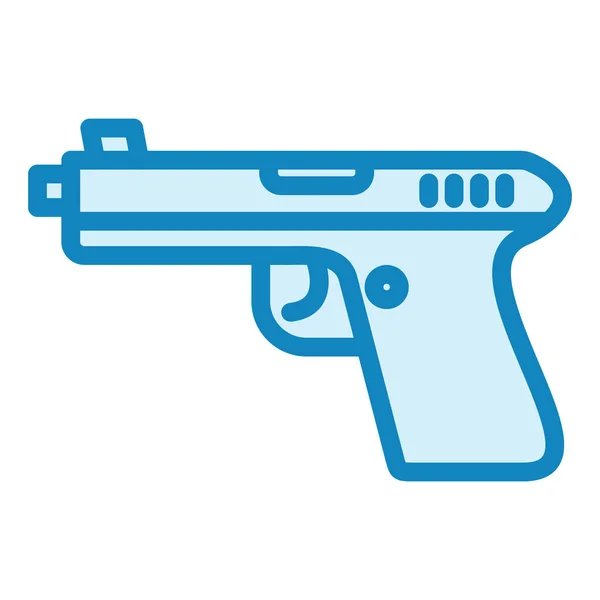 Pistola Icono Web Ilustración Simple — Vector de stock