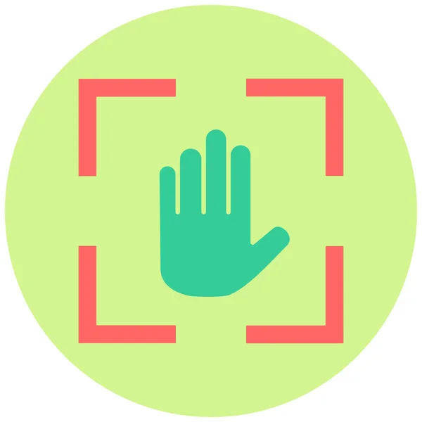 Hand Scan Pictogram Vectorillustratie — Stockvector