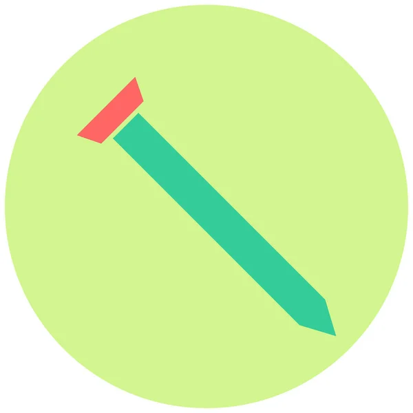 Clavo Icono Web Ilustración Simple — Vector de stock