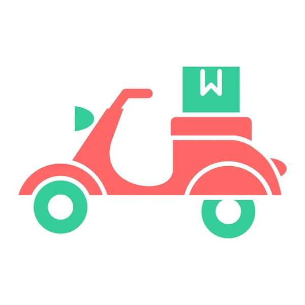 Delivery Scooter Icon Vector Illustration — Stock vektor