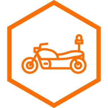 motosiklet simgesi vektör illüstrasyonu
