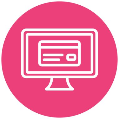 İnternetten alışveriş. Basit resimleme