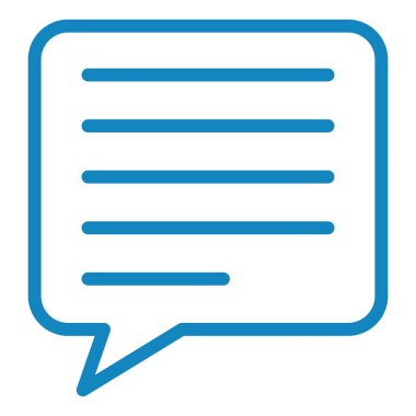 Sohbet mesajı. Basit resimleme