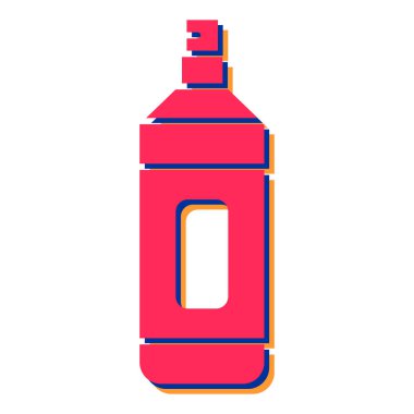 Sprey şişe ikonu. Web için temizleyici vektör simgelerinin basit çizimi