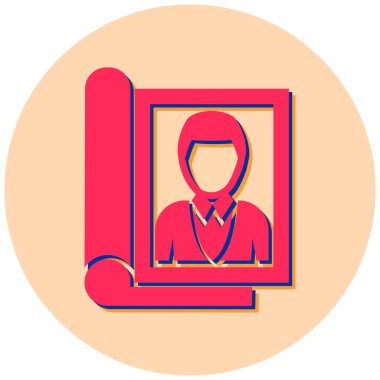 fotoğraf albümü simgesi, vektör illüstrasyonu basit tasarım 