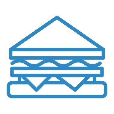 Sandviç vektörü ince çizgi simgesi