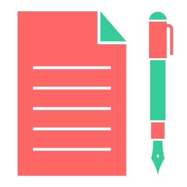 Belge. Web simgesi basit illüstrasyon