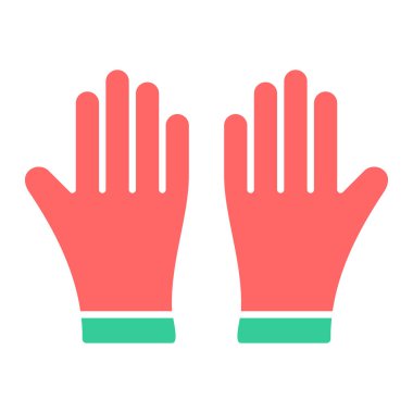 Eldiven. Web simgesi basit illüstrasyon