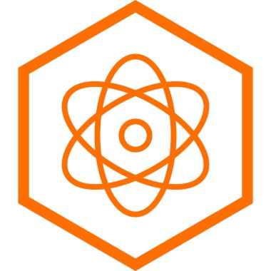 atom. Web simgesi basit illüstrasyon