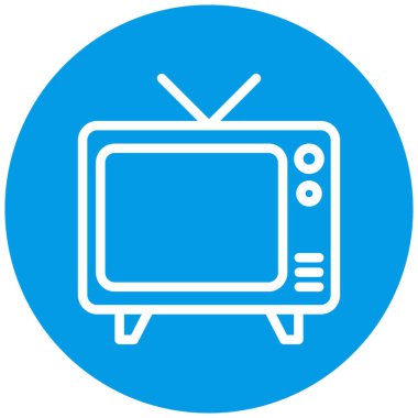 Soyut arkaplanda televizyon simgesi izole edildi