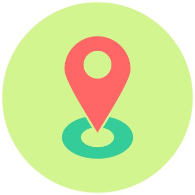 konum. Web simgesi basit illüstrasyon