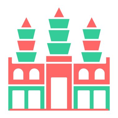 Bina. Web simgesi basit illüstrasyon