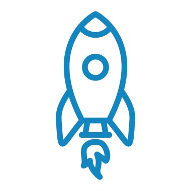 roket ikonu vektör illüstrasyonu