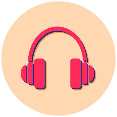 kulaklık simgesi vektör illüstrasyonu