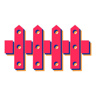 Kırmızı ve yeşil çizgili renkli ahşap kutular. vektör illüstrasyonu.