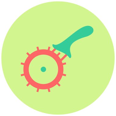 Pizza Kesicisi. Web simgesi basit tasarım