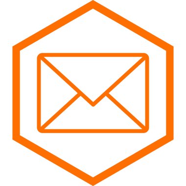 Moda Biçiminde Zarf Simgesi İzole Arkaplan