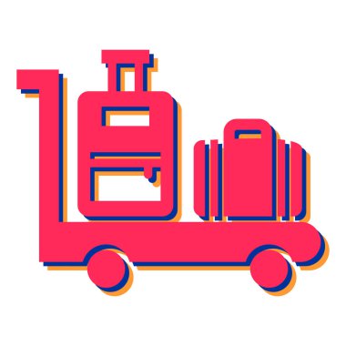 seyahat valizleri ve bagaj ikonu vektör illüstrasyon tasarımı