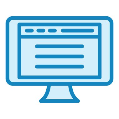 İnternet sitesi. Web simgesi basit illüstrasyon 