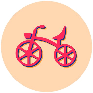 Bisiklet. Web simgesi basit illüstrasyon