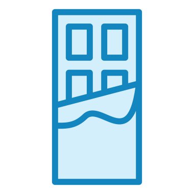 Çikolata. Web simgesi basit illüstrasyon 