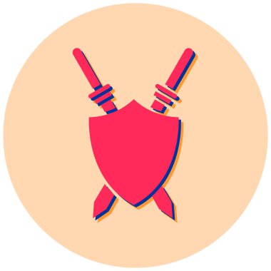 Bir kılıç simgesinin vektör illüstrasyonu