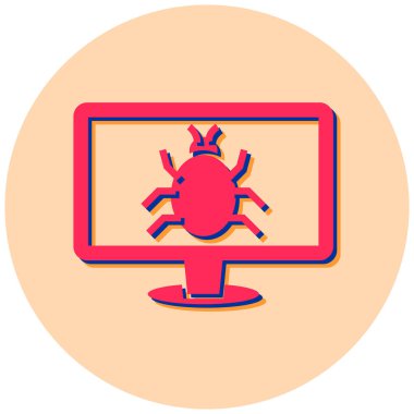 Virüs. Web simgesi basit illüstrasyon