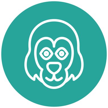 hayvan yüz simgesi ikon vektör illüstrasyonu