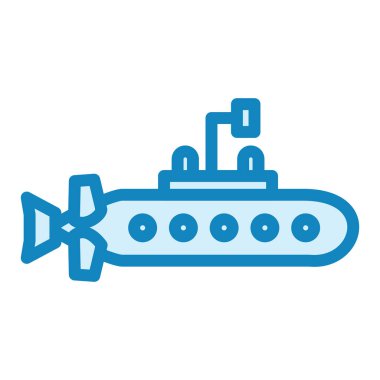 Denizaltı simge vektör çizim