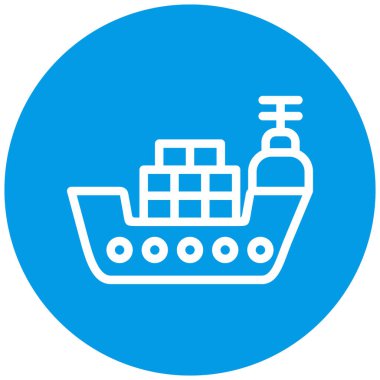 Gemi. Web simgesi basit illüstrasyon